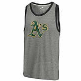 Oakland Athletics Distressed Team Tank Top - Ash,baseball caps,new era cap wholesale,wholesale hats